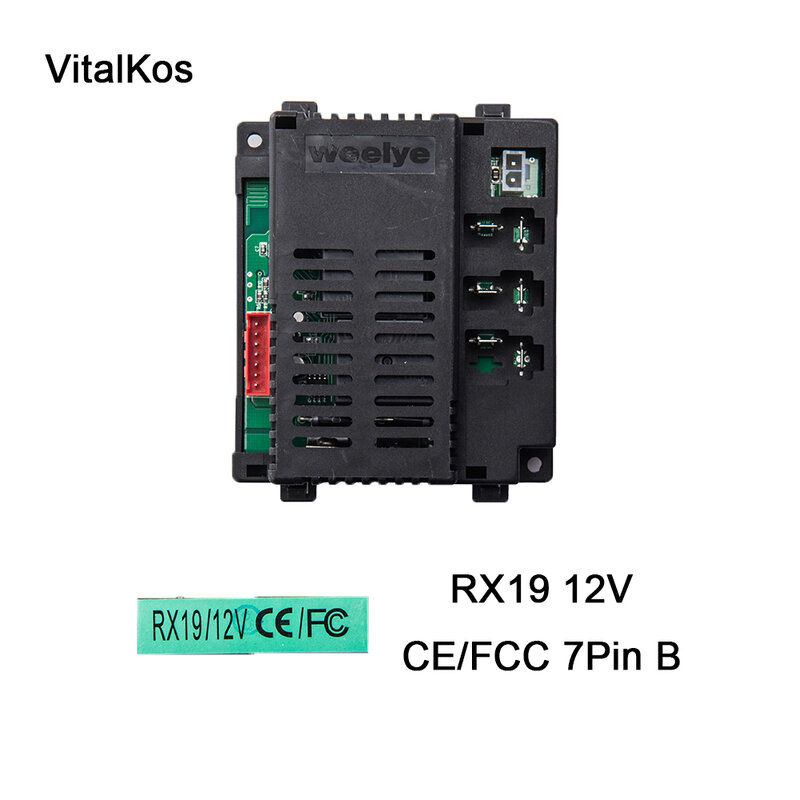 VitalKos Weelye RX19 12V penerima CE/FCC mobil listrik anak-anak 2.4G penerima pemancar Bluetooth (opsional) suku cadang mobil
