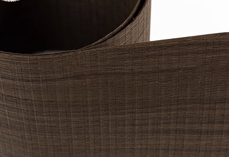 천연 톱니 스모크 오크 우드 베니어 장식 얇은 패널 베니어, L:2.5 미터 x 180x0.45mm