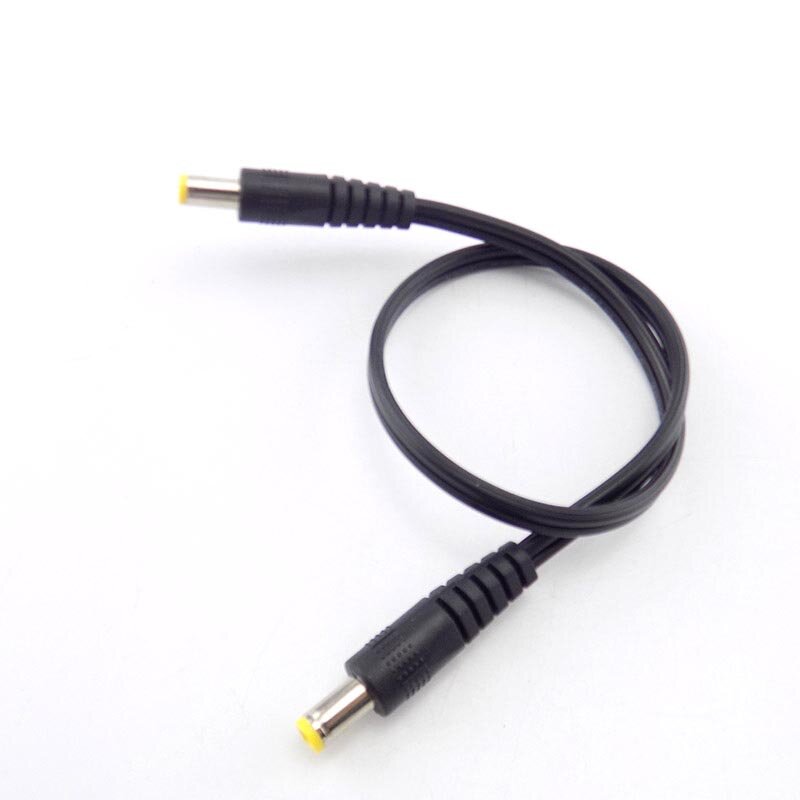 Macho para macho cabos de extensão, cabo DC, adaptador de alimentação, 5,5x2,1 milímetros Plug, AV, Áudio, DVR, RCA Connector, L19, 30cm, 5,5 milímetros
