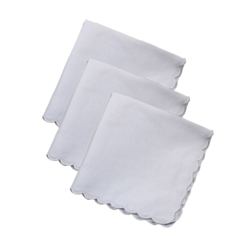 Lenço branco bolso com 3 unidades/conjunto para lenços masculinos negócios casamento