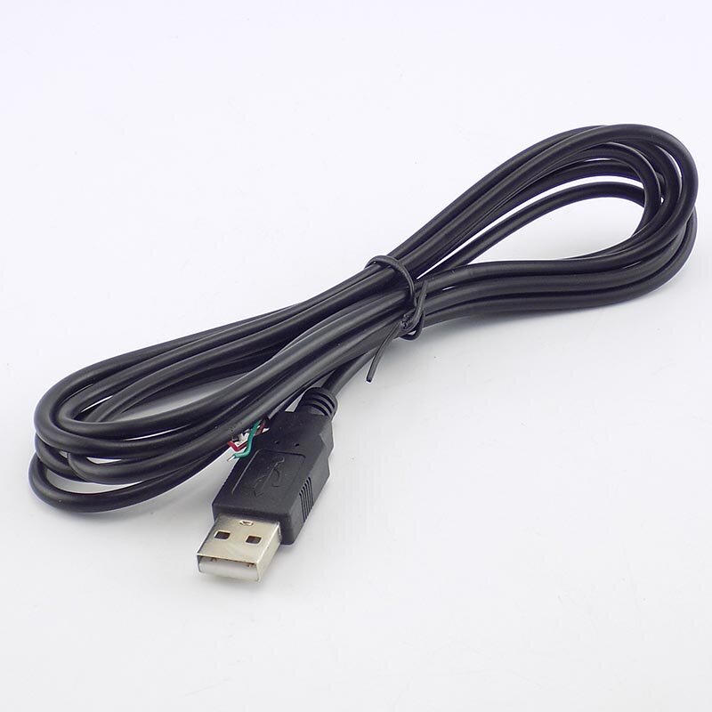 0.3/1/2M DIY ไมโคร USB ขั้วต่อสายเคเบิลข้อมูล4ขาตัวผู้อะแดปเตอร์แหล่งจ่ายไฟสายไฟต่อสำหรับอุปกรณ์พัดลม USB L19