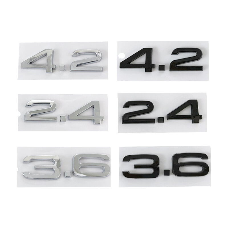 3d Abs 2.4 3.6 4.2 Letters Logo Kofferbak Embleem Badge Decal Voor Audi A4 B7 Tt Q5 Q7 A6 b5 B6 C6 C5 A8 S6 S5 S4 RS5 Accessoires