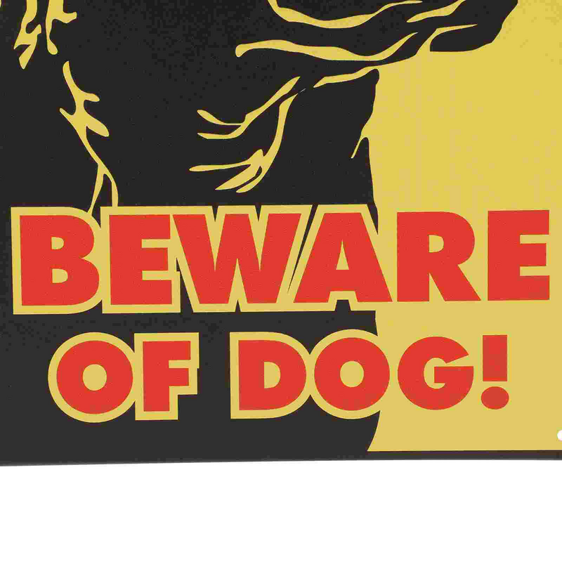 Malowanie dekoracyjne / wiszące obrazy Uważaj na znaki ostrzegawcze dla psa Żelazne znaki na ogrodzenie