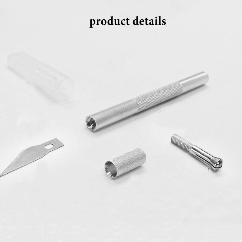 Haile Metal Pen Knife Small Carving Craft Blades Kit Engraving Cutter Mobile Phone Film Paper Cut Handicraft Tools Utility Knife