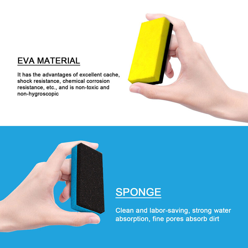 Car Sponge Washing Sponge EVA Sponge Foam Sponge Applicator Pads Car Buffing Polish Wax 1pcs Blue/Yellow For Car