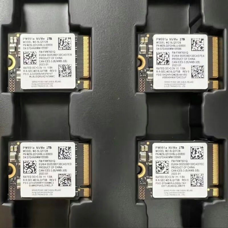 Expansão portátil SSD NVME para Samsung, PM991a, 1TB, M.2 2230, unidade de estado sólido, PCIE3.0x4