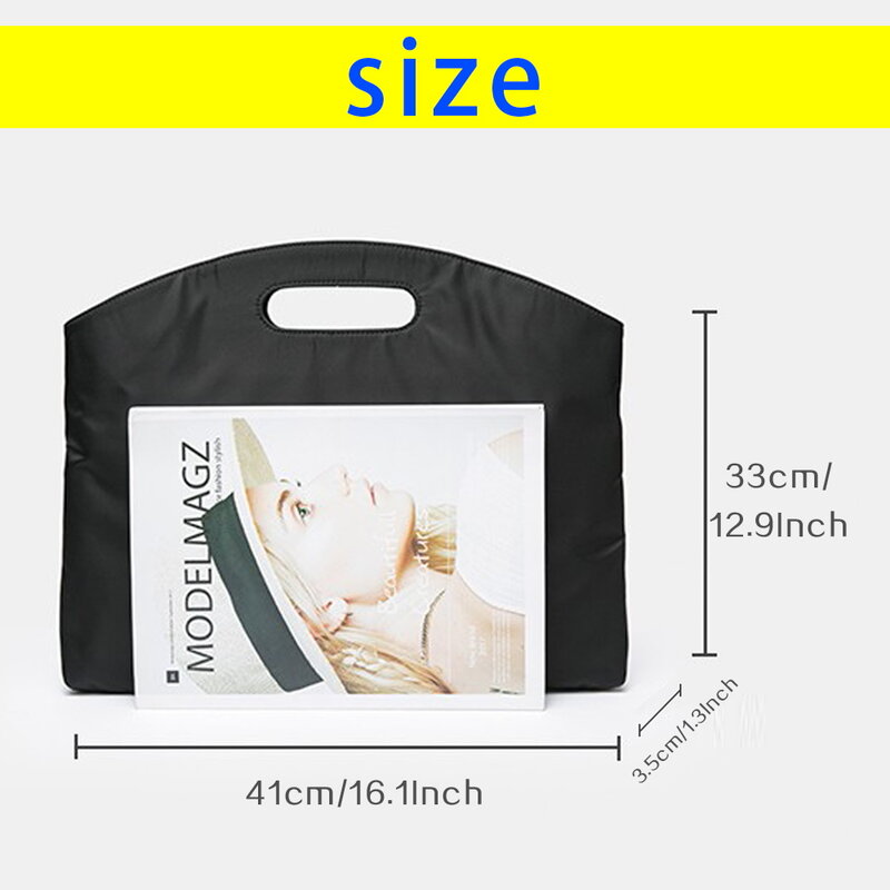 White Picture Printed Briefcase Laptop Handbags Travel Work Business Office Bag Document Conference Information Organizer Tote
