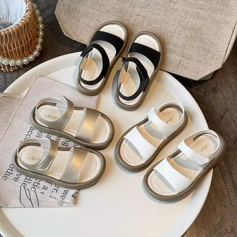 Boys Sandals Children Casual Princess Shoes for Summer Vacation Girls Solid Color Beach Shoe Neutral Style Trendy Wear-resistant