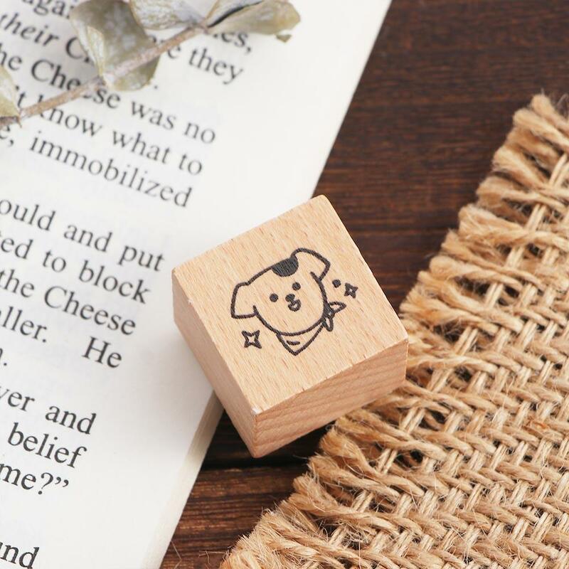 Creatività Scrapbooking cancelleria DIY Craft Diary Decoration Stamp timbri in gomma di legno Vintage Stamp Dog Daily Life Series