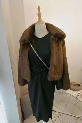 女性の合成毛皮のコート,新しいスタイル,ハイエンド,s96