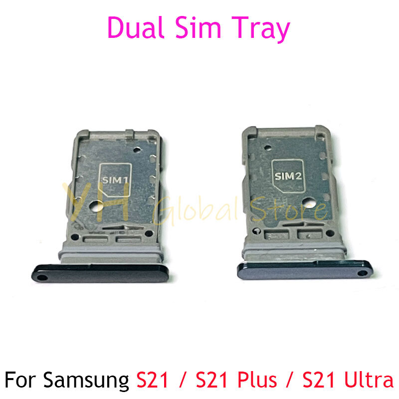 حامل درج فتحة بطاقة Sim ، قطع غيار إصلاح ، Samsung Galaxy S21 Plus Ultra