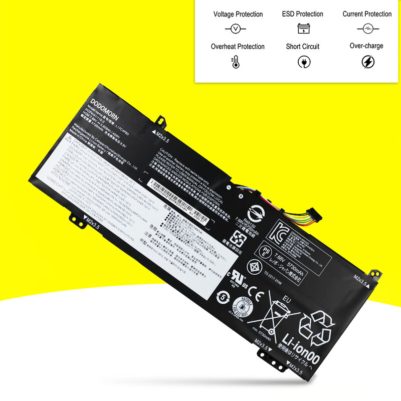 L17C4PB0 bateria do laptopa Lenovo Xiaoxin Air 14ARR 15ARR Ideapad 530S 14IKB 15ikb joga 530 Flex 6 L17M4PB0 L17C4PB2 7.68V 45Wh