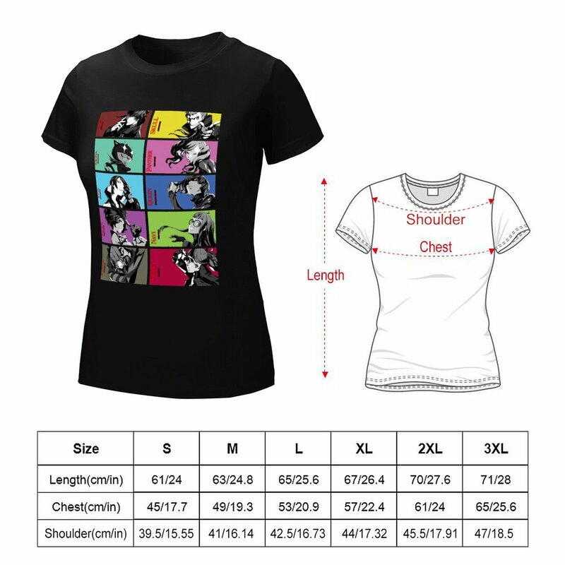 Persona 5 Royal - Phantom Diebe und Mitarbeiter T-Shirt Sommer Tops Vintage Kleidung Tops Tops Frauen