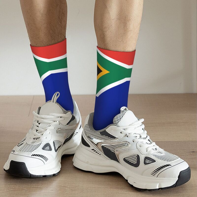 Autumn Winter Funny Men's Women's South African Springboks Flag Socks Sweat Absorbing Soccer Socks