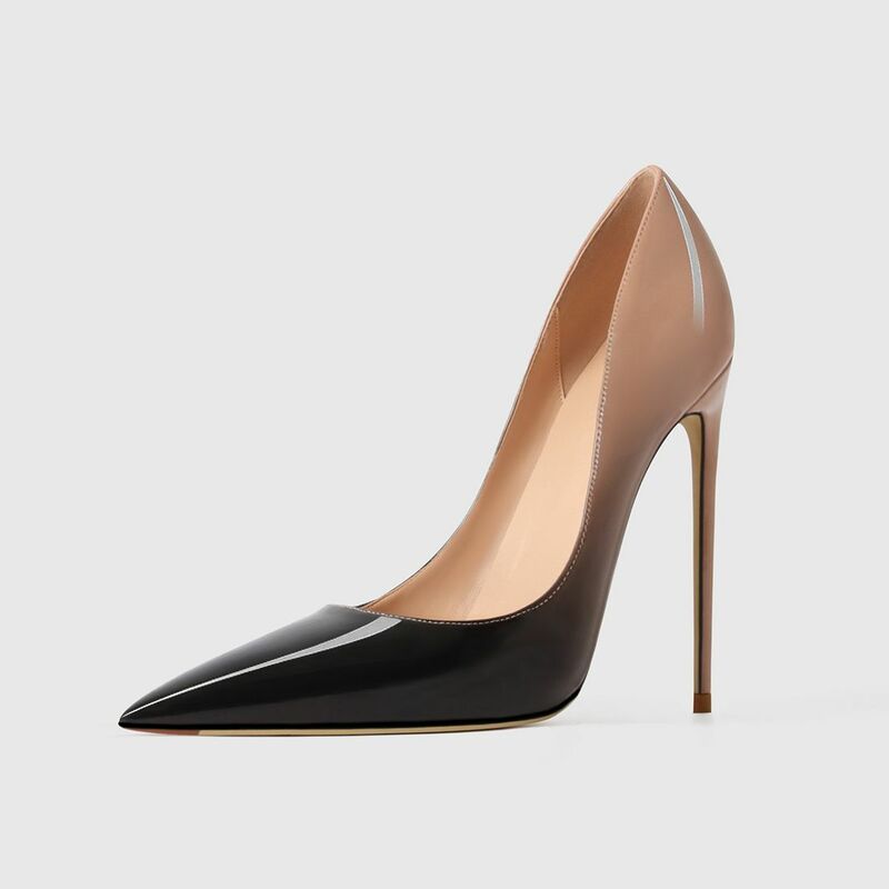 혼합 색상 여성 펌프 2022 새로운 뾰족한 발가락 패션 하이힐 신발, 숙녀 스틸레토 파티 이브닝 드레스 신발, 8cm 12cm 플러스 44