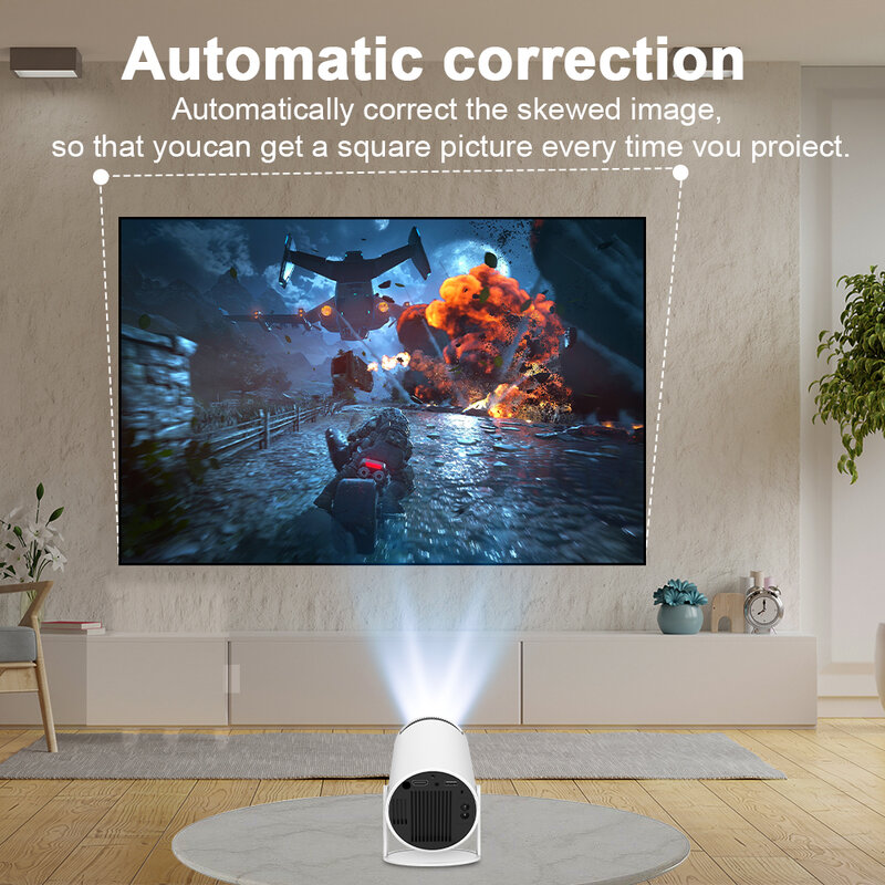 Transpeed 4K Wifi6 Projector Android 11 260 ANSI Dual WIFI Allwinner H713 BT5.0 1280*720P Home Cinema Outdoor portable HY300 Pro