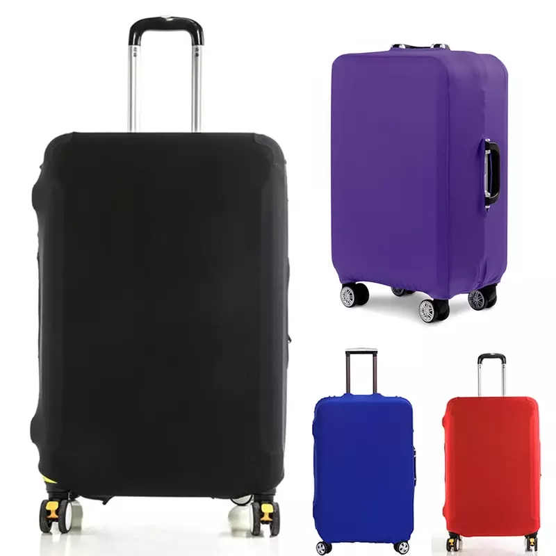Pokrowce na bagaż elastyczny bagaż odpowiedni do walizki od 18 do 28 cali pokrowiec na kurz jednolity kolor akcesoria podróżne