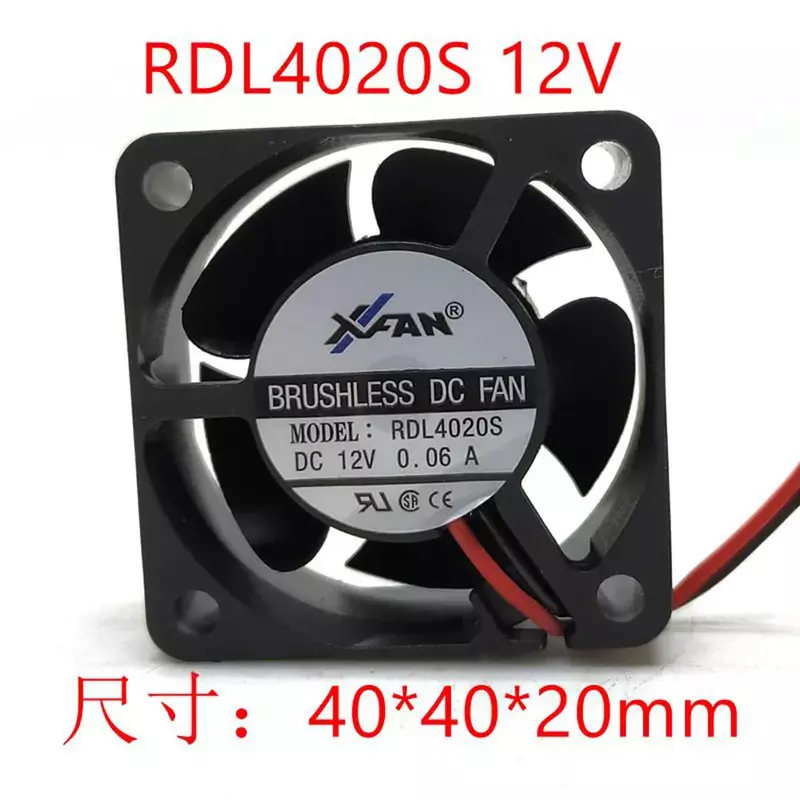 4020 12V Inverter Cooling Equipment Fan 4cm RDL4020S Ultra Static Sound 0.06a 40X40X20MM
