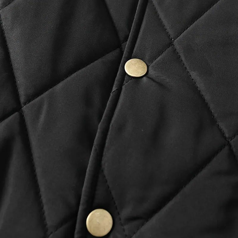 Chaqueta acolchada de algodón con costuras de Joker informal para hombre, abrigo Retro de manga larga con botones, abrigo elegante, nueva moda, 2024