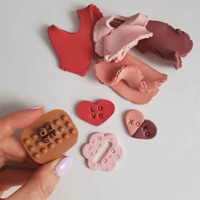 Mini Alphanumeric Stamping Set Polymer Clay Soft Pottery DIY French Earrings Cutting Dies Earring Jewelry Pendant Making Molds