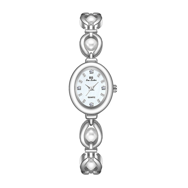 BS novo relógio antigo luz luxo imitação pérola relógio temperamento das mulheres relógio tendência relógio FA1685