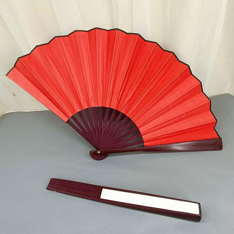 10.6 Inch/13 Inch Silk Cloth Blank Chinese Folding Fan Wooden Bamboo Antiquity Folding Fan For Calligraphy Painting Home Decor