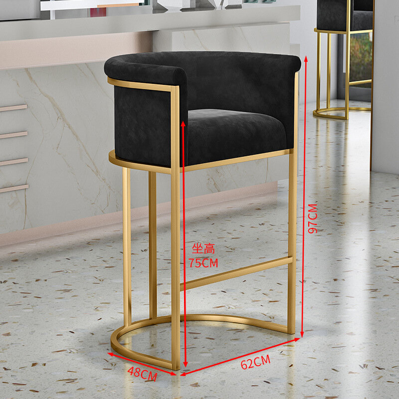 Luksusowa jadalnia Bar krzesło prysznic złoty Design przemysłowe krzesło biurowe czekanie meble barowe Cadeiras De Jantar krzesła salon