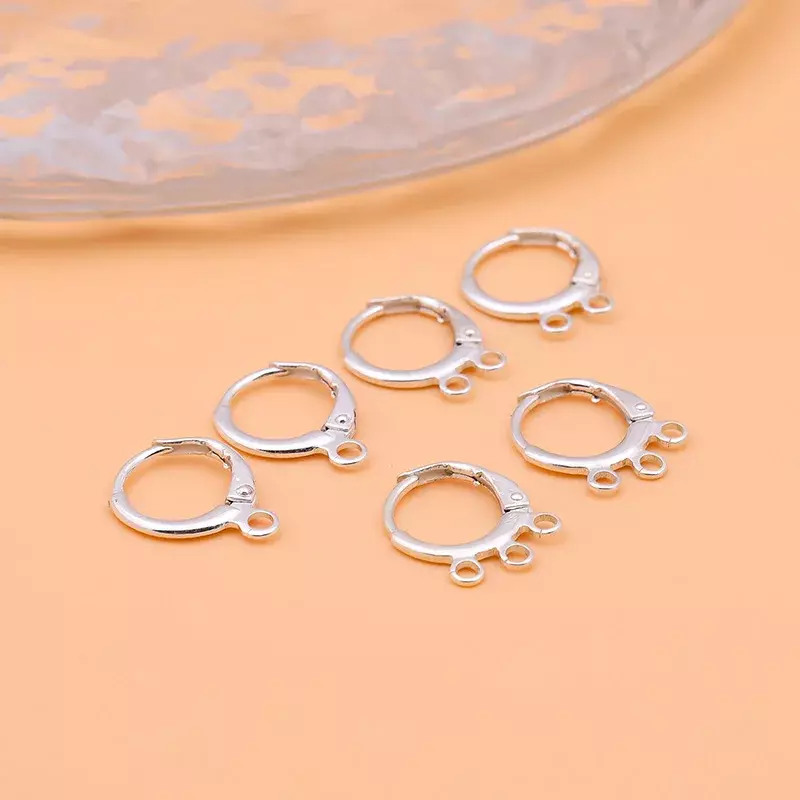 1pair 925 sterling silver handmade diy earring accessories French ear hooks open ear buckles making semi-finished materials