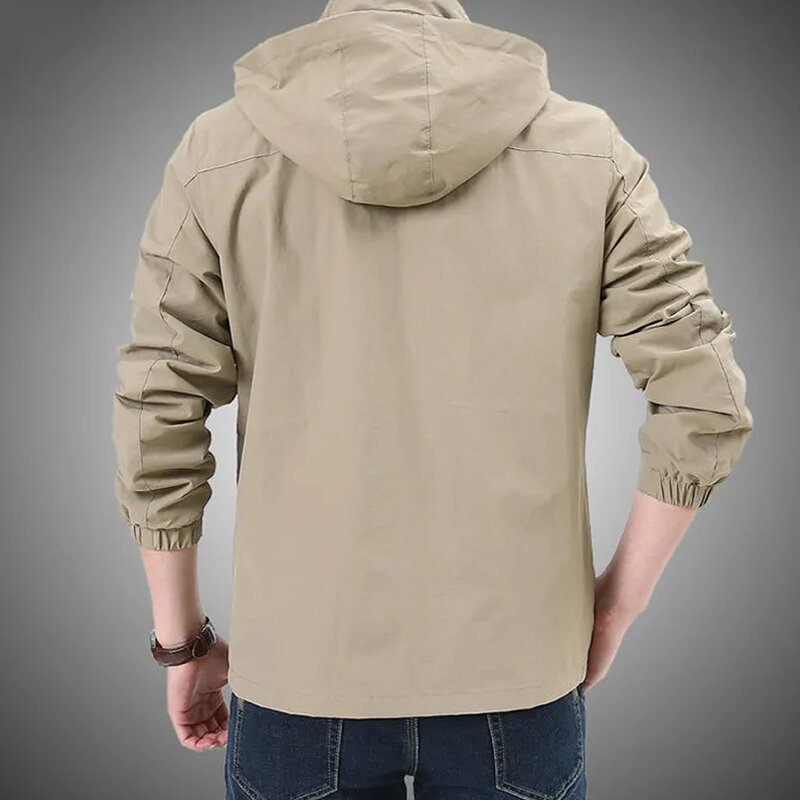 Новая модная мужская водонепроницаемая куртка с принтом, Мужская Уличная ветровка с капюшоном для скалолазания, ветрозащитная осенне-зимняя куртка