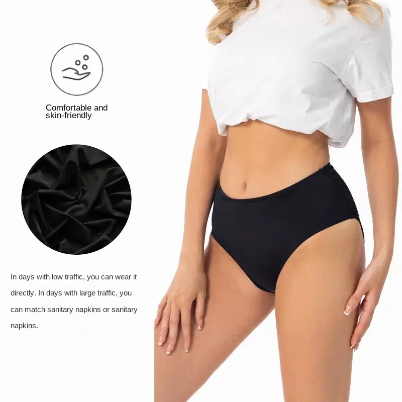 Culotte de bain physiologique pour femme, 4 couches, design étanche, pantalon menstruel imperméable