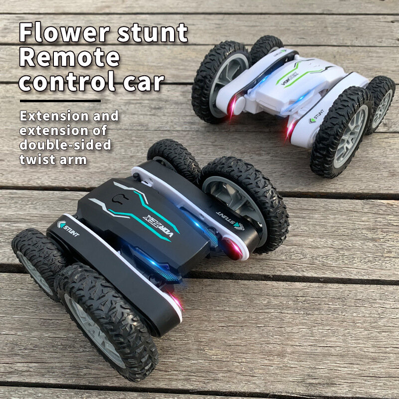 Toy Car Rollover Double Sided Car Toy New Four Wheel Remote Control Stunt Car 360 ° Rotating Toy Car