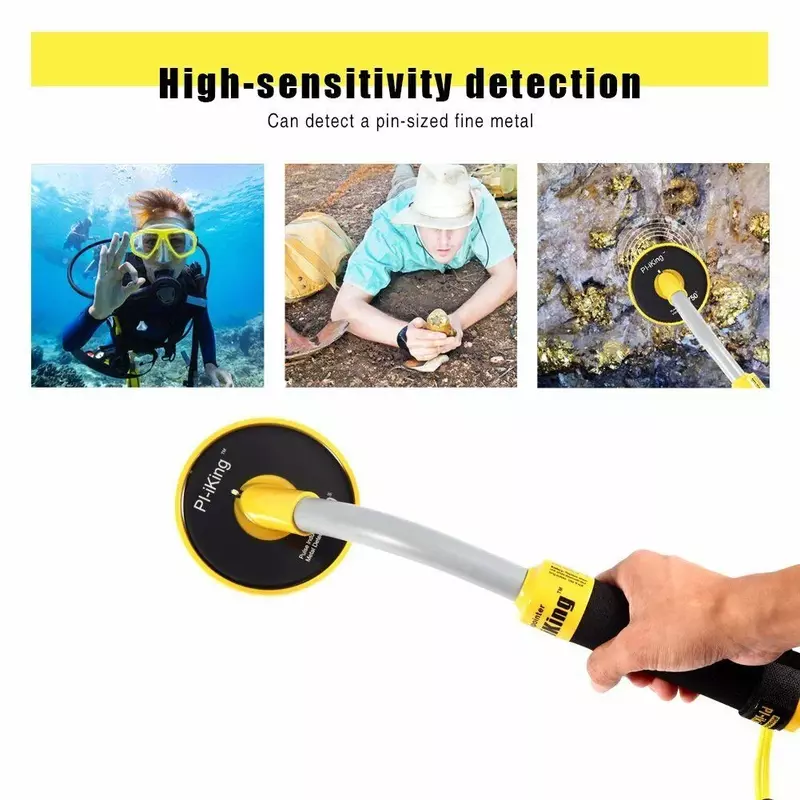 Detector de metais subaquáticos de qualidade, PI-iking 750 Indução Pinpointer, Expandir a profundidade de detecção com luz LED