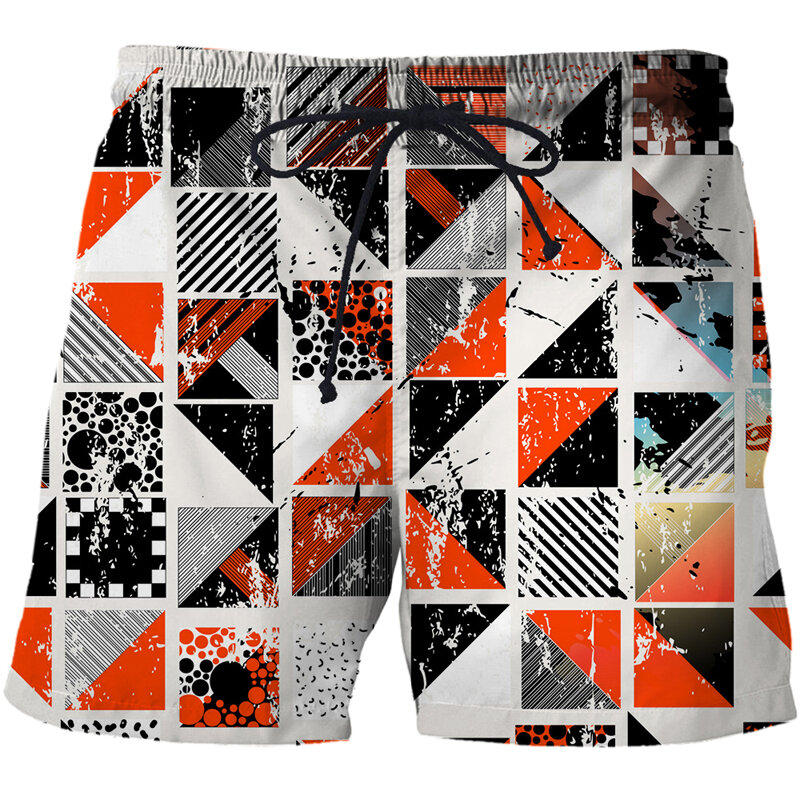 Мужские хипстерские 3D Строительные летние быстросохнущие пляжные шорты 2023 Брендовые мужские уличные бордшорты пляжные шорты