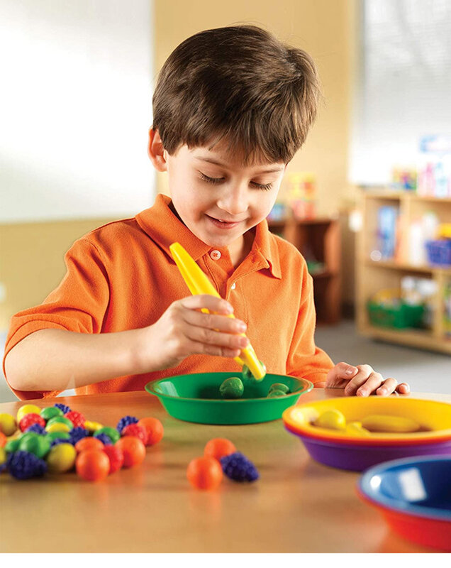 Montessori Early Learning Educação Toy para Crianças, Pinças Drop Scoop Clipe, Fine Motor Skill Training Tool Set, criança, 1 Pc, 4Pcs