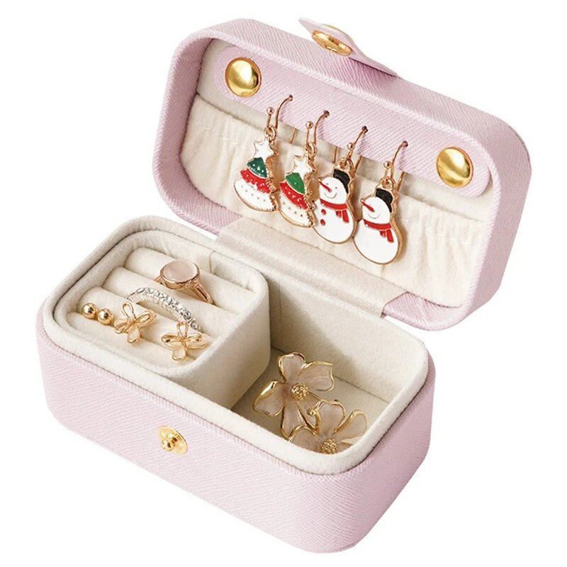 Portable Jewelry Organizer Box Dustproof Jewelry Packaging Case for Birthday Gifts New Year's Gifts
