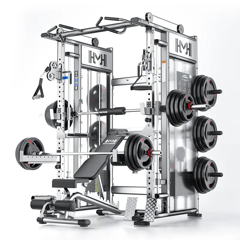 Home Commercial Use Smith Machine Multi Function Sports Gym Fitness Equipment Comprehensive Training Device Squat Rack