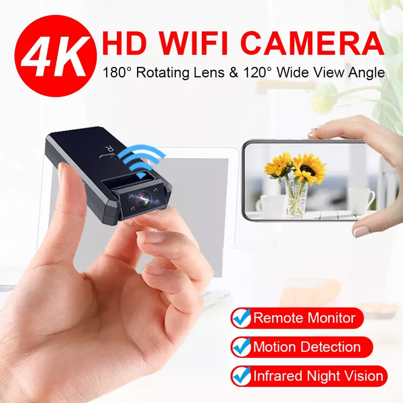 WD6 Mini Camera WiFi 1080P HD Wireless IP Micro Camera Remote Monitor Camera Tiny Video Recorder Motion Detection Mini Cam Night