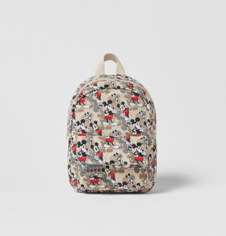 Children's Bag Girls Boys Mickey Mouse Backpack Vintage Nylon Zipper Two Shoulders WaterProof Schoolbag