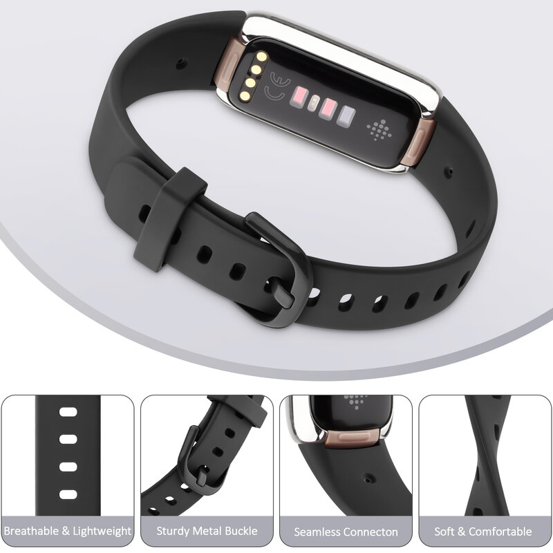 Ремешок из мягкого ТПУ для наручных часов Fitbit Luxe, сменный Браслет для умных часов, 3 шт./комплект