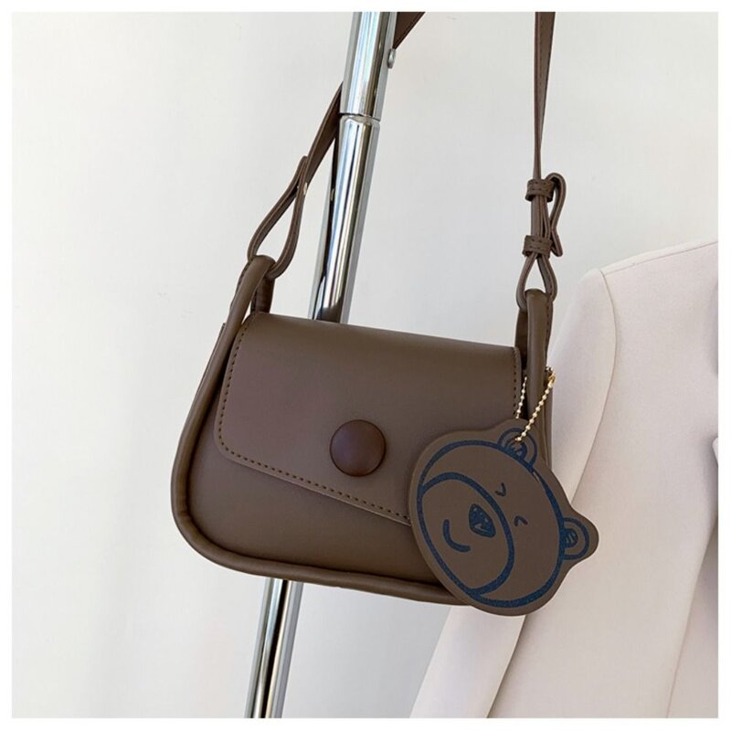 Tas bahu PU wanita, dompet tas selempang serbaguna kapasitas besar mode baru