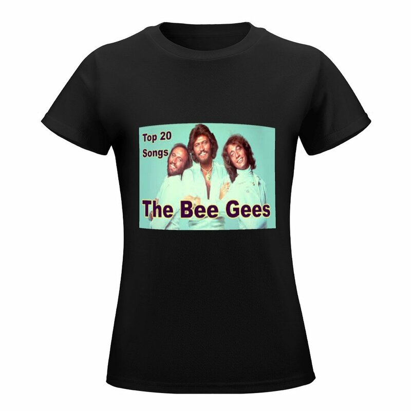 T-shirt Bee Gees para mulher, roupa de senhora, moda coreana, tops