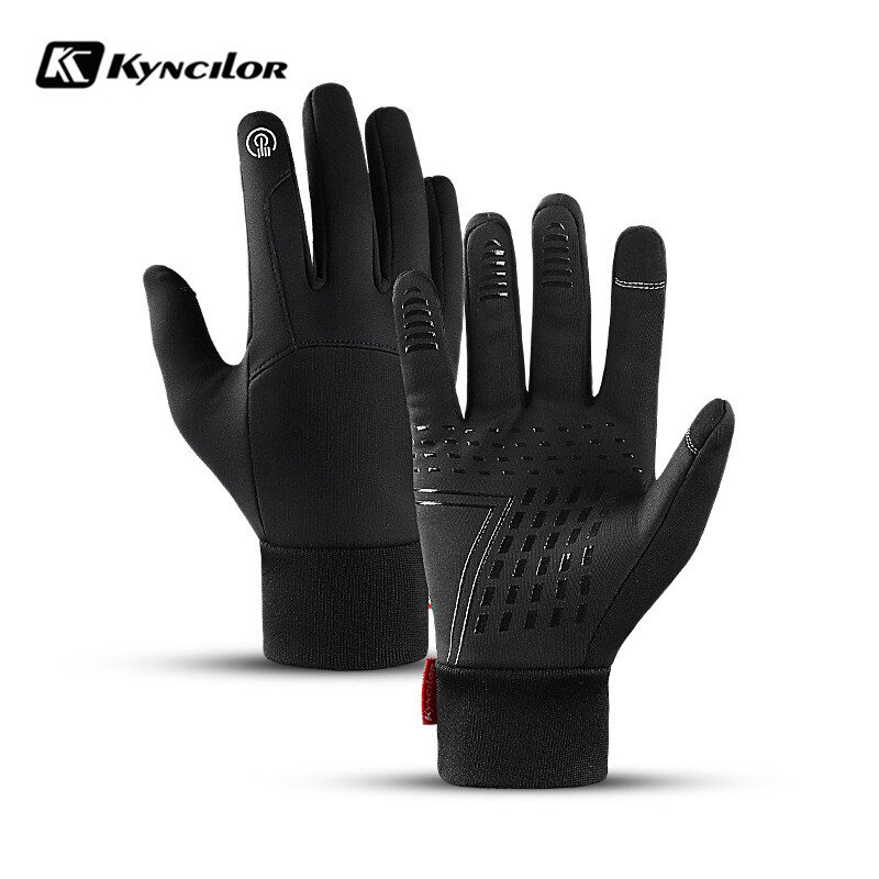 Зимние перчатки для мужчин и женщин, водонепроницаемые мотоциклетные велосипедные перчатки с сенсорным управлением, мужские уличные спортивные теплые флисовые лыжные перчатки для бега