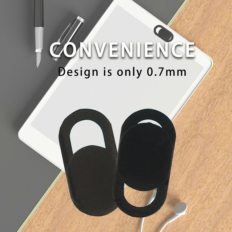Nuovi adesivi universali in plastica nera per la Privacy copertura per WebCam copertura per fotocamera con cursore magnetico per otturatore per IPhone Laptop cellulare Len
