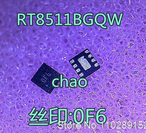 RT8511BGQW RT8511 :0F6 OF6 0F QFN8, 5 pièces par unité