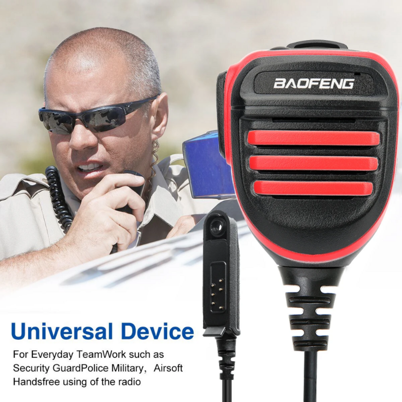BAOFENG ไมโครโฟนมือถือ UV-9R พลัส, ไมค์ลำโพงไมโครโฟนสำหรับ UV-5K uv-9r และ UV-9R โปร GT-3WP UV-5S วิทยุสื่อสารกันน้ำ