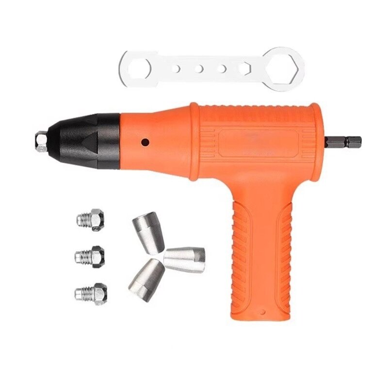 Rivet Guns Adapter Cordless Riveting Tool Electric Drill Convertible Heads