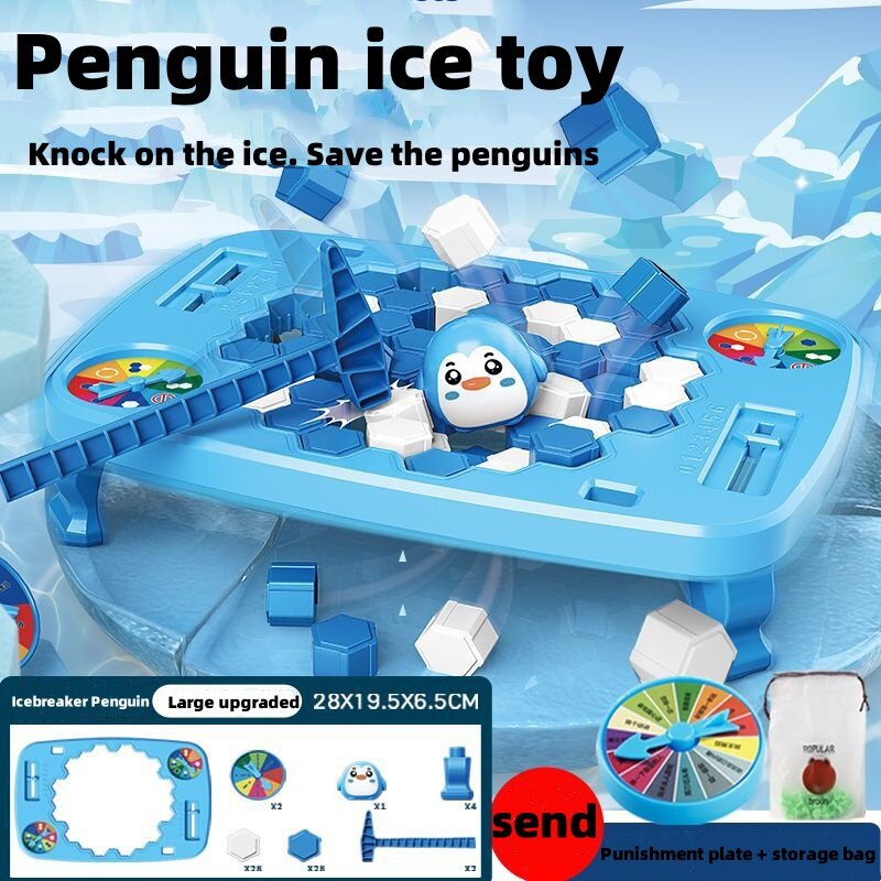 Smashing es untuk menghemat penguin pemecah es mainan meja anak laki-laki anak perempuan puzzle berpikir pelatihan papan hadiah permainan