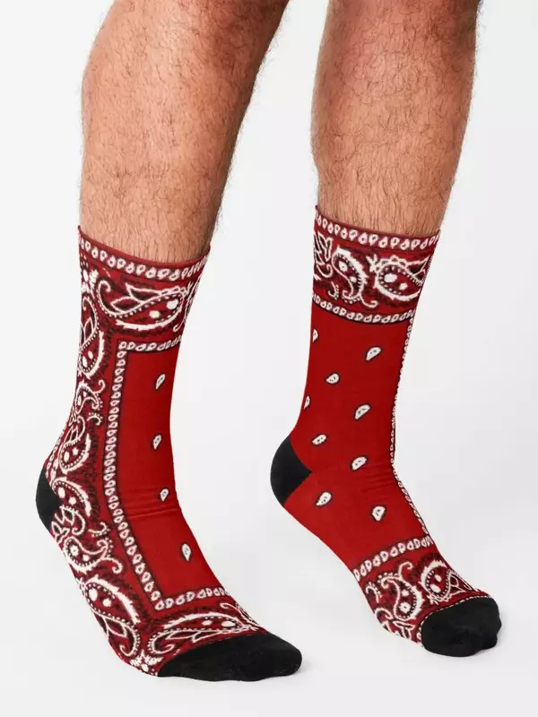 Calzini bandana rossi simpatici calzini sportivi e per il tempo libero da uomo di halloween da donna