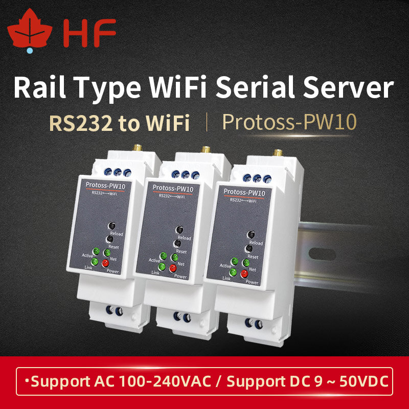 High Flying Industrial Computer & Access Wireless Rail Mounting DTU RS232 to WIFI Serial Server Data Collector Protoss-PW10