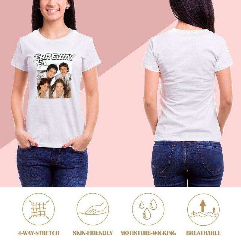 Erreway-Camiseta con póster para mujer, blusas divertidas de verano, 2024